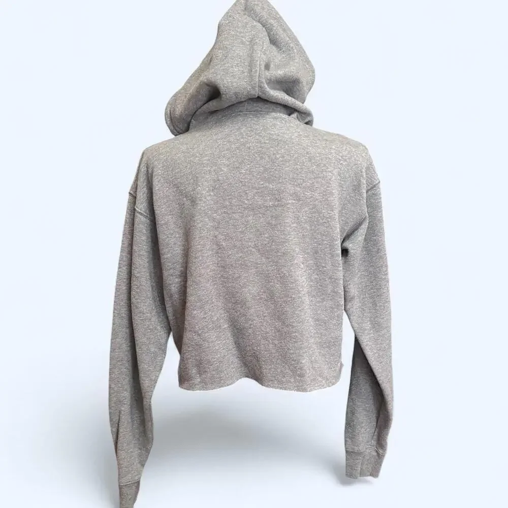 Wild Fable grey cropped hoodie with drawstring Size XS New - Picture 3 of 5